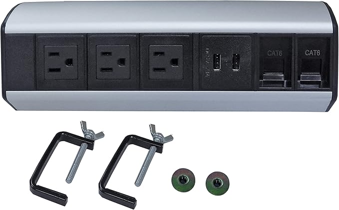 Power and Data Center with 2.1 Amp Dual USB Charger by Electriduct