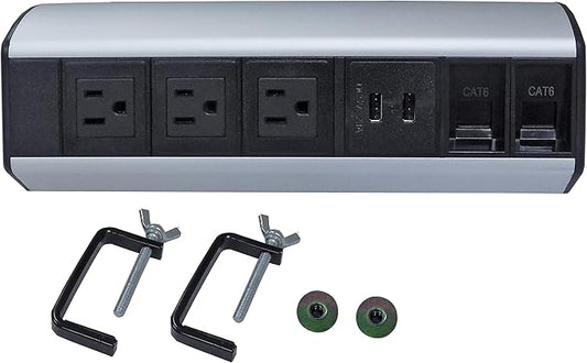 Power and Data Center with 2.1 Amp Dual USB Charger by Electriduct
