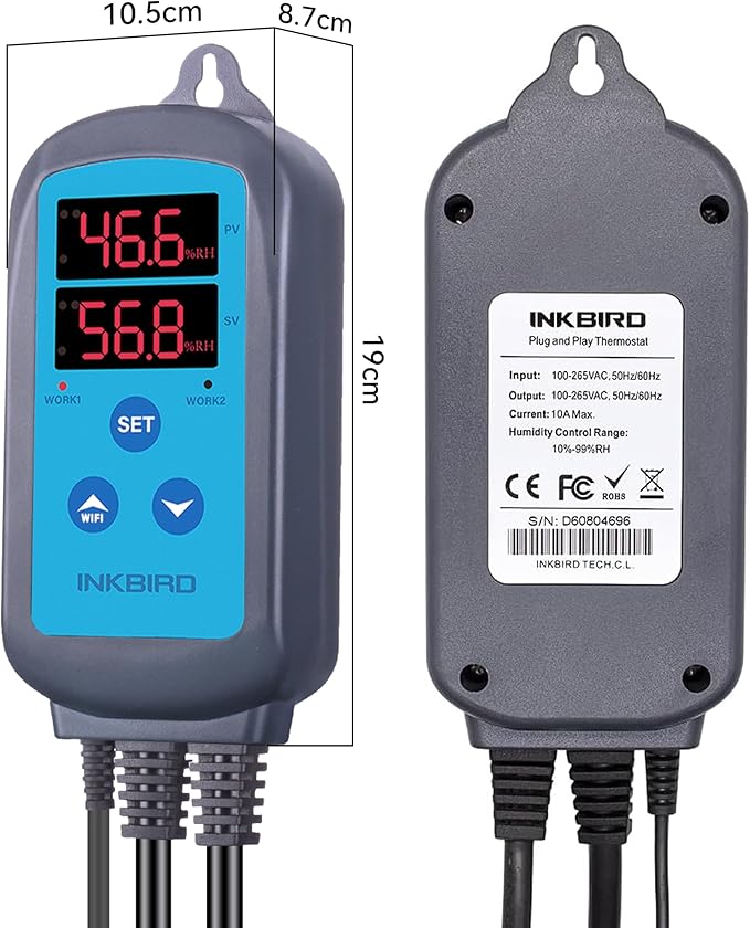 Inkbird Humidity Controller IHC200 Humidistat Mushroom Greenhouse Pre Wired - Image 5