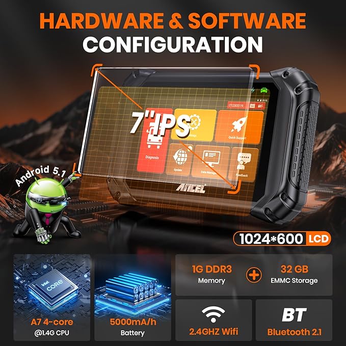 ANCEL V5 HD PRO Heavy Duty Truck Scanner, New Bi-Directional Control Diesel - Image 7