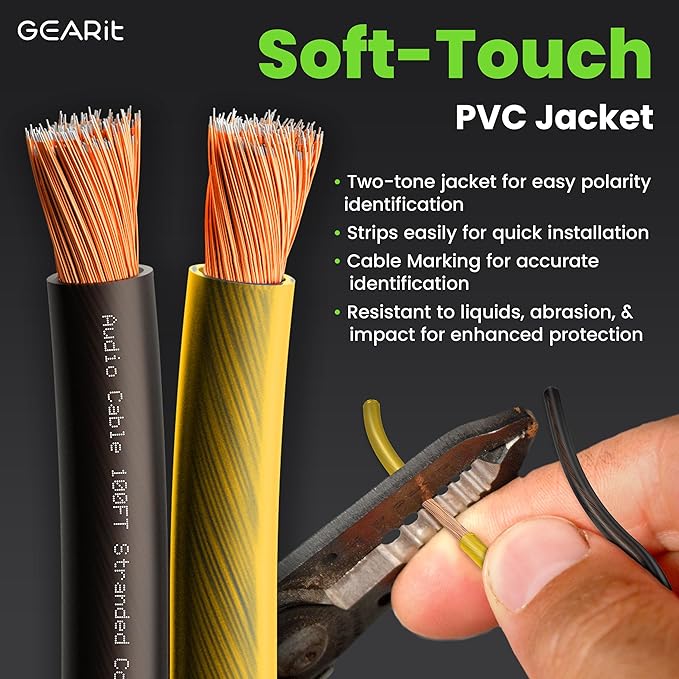 GEARit Pro Series 16AWG Speaker Wire, 16 Gauge Speaker Wire Cable Great Use - Image 2