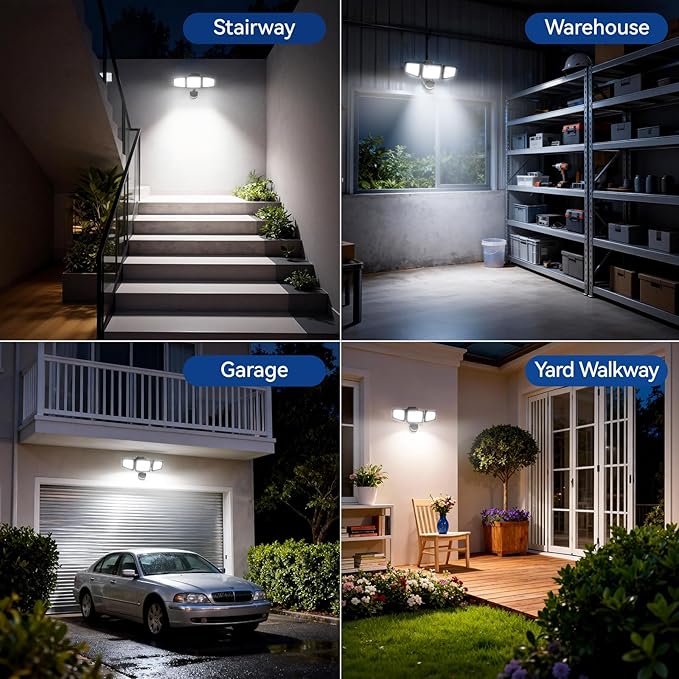 PURICH Upgraded LED Security Lights Motion Sensor Light Outdoor, Waterproof - Image 9