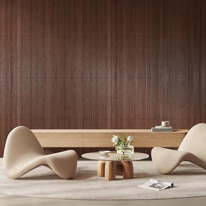OUZUGIE 2 Pack 96x24 Inch Natural Bamboo Wall Panel – Coffee Pole Wrap Paneling - Image 9