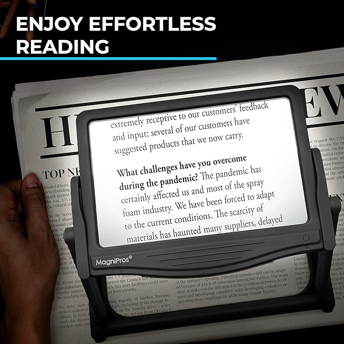 MAGNIPROS Patented 5X Large LED Page Magnifier - Image 8