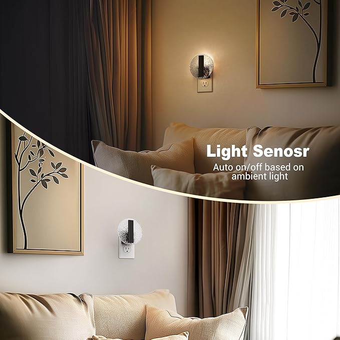 JandCase Night Light, LED Night Lights Plug into Wall, 3000K Warm White - Image 3