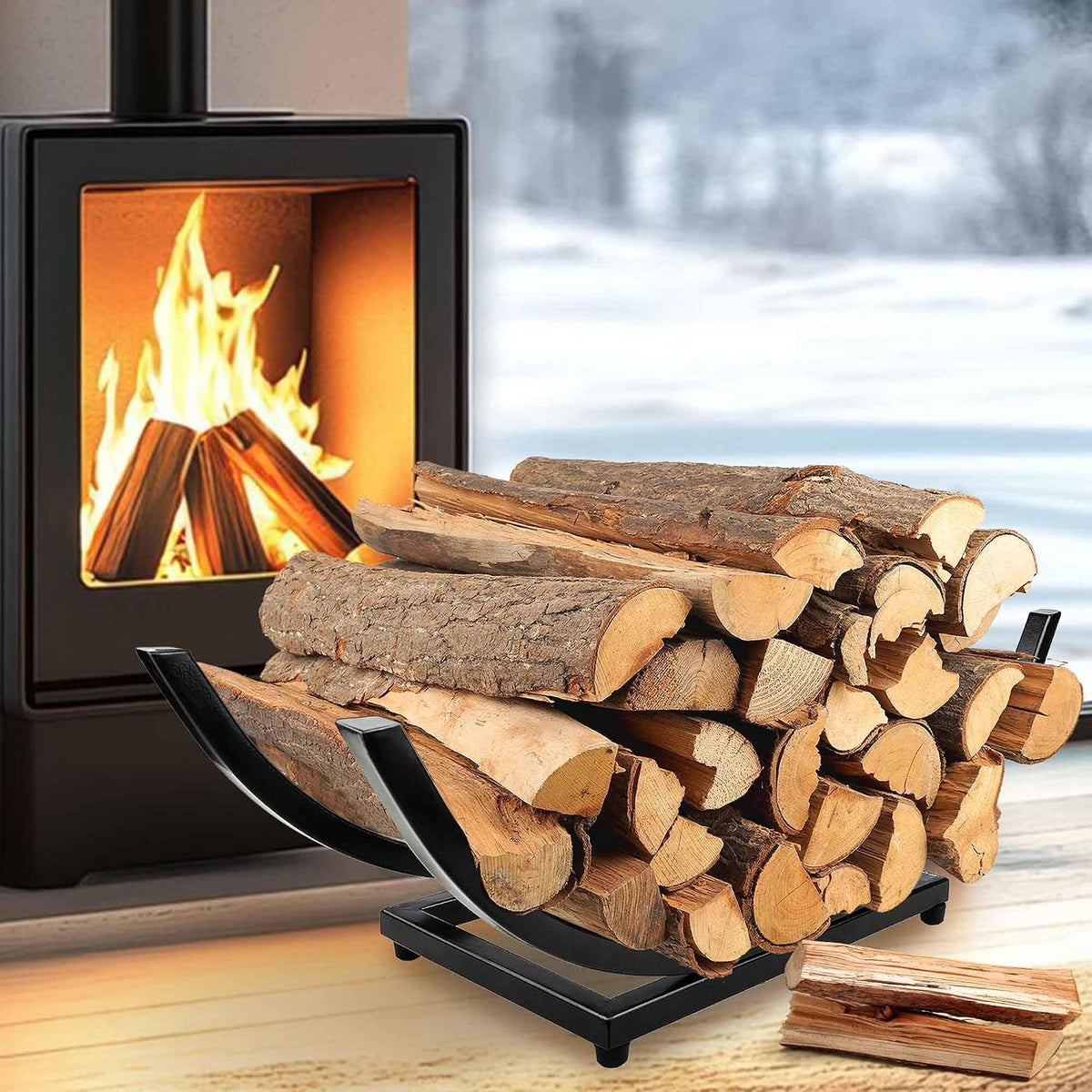 heavy duty firewood rack outdoor: 22 inch logs, main product view