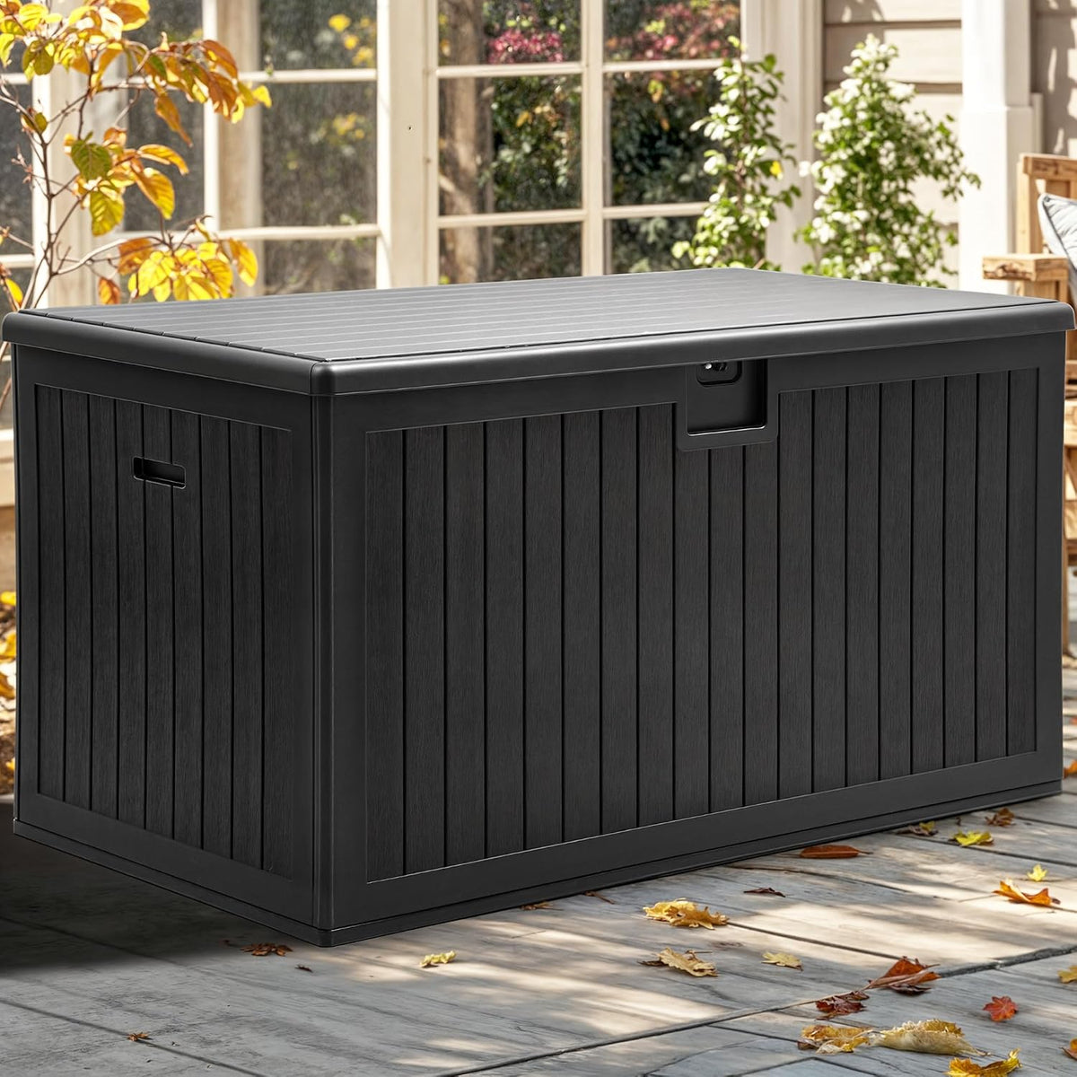 yitahome 260 gallon double-wall deck box with divider, main product view