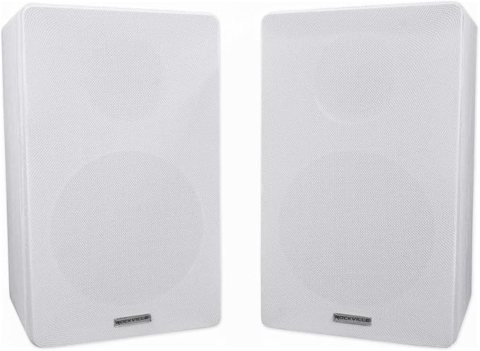 Rockville Pair RockShelf 64W V2 400w White 6.5" Bookshelf Speakers, 4 Ohm - Image 3