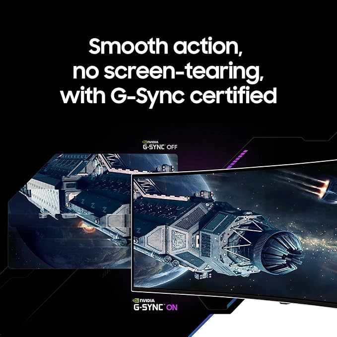 Samsung 49" Odyssey OLED Series Curved Gaming Monitor w QD-OLED, G-Sync - Image 6