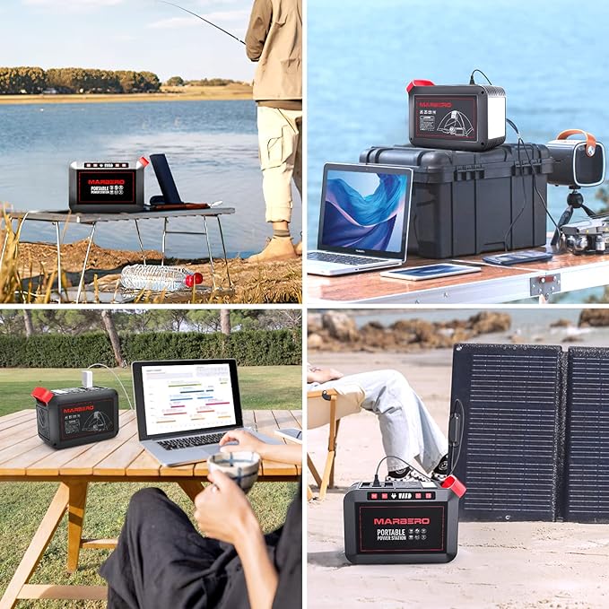 MARBERO 200W Portable Power Station 148Wh Camping Solar Generator Laptop Power - Image 4