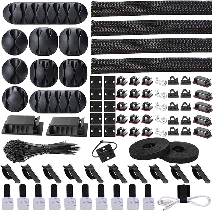 Cord Management Organizer Kit 4 Cable Sleeve split by N+NOROCME