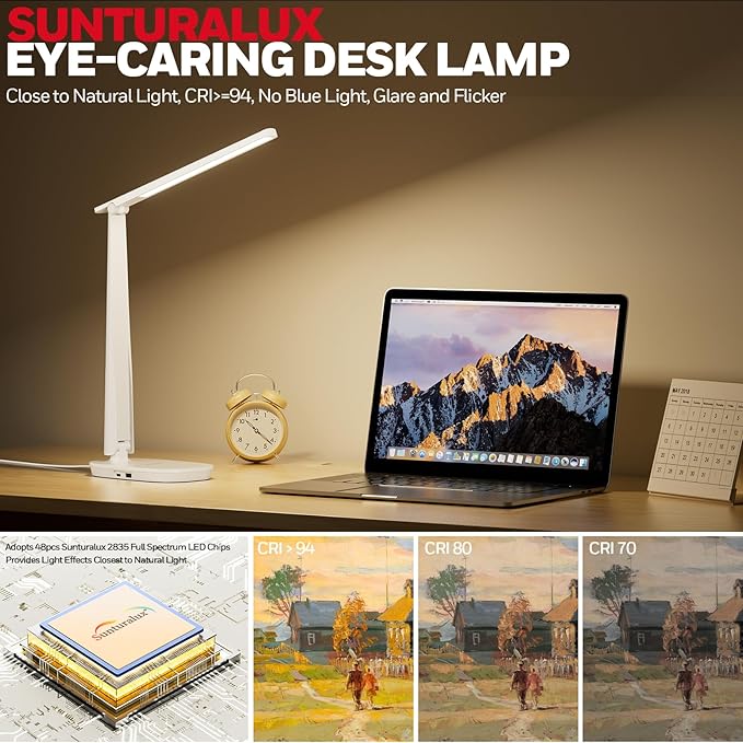 Honeywell LED Desk Lamp for Home Office, Eye-Caring Light - Image 3