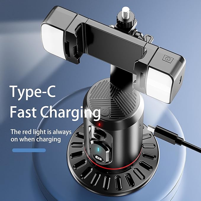 MQOUNY Auto Face Tracking Phone Holder, 360° Rotation Face Body Phone Tripod - Image 9