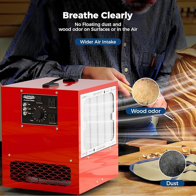ALORAIR Portable Air Filtration System Built-In Ionizer, 180° Air Intake - Image 4
