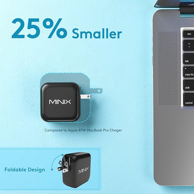 MINIX NEO P3 100W Turbo 4-Port GaN Wall Charger, 3 x USB C port Fast Charging - Image 7