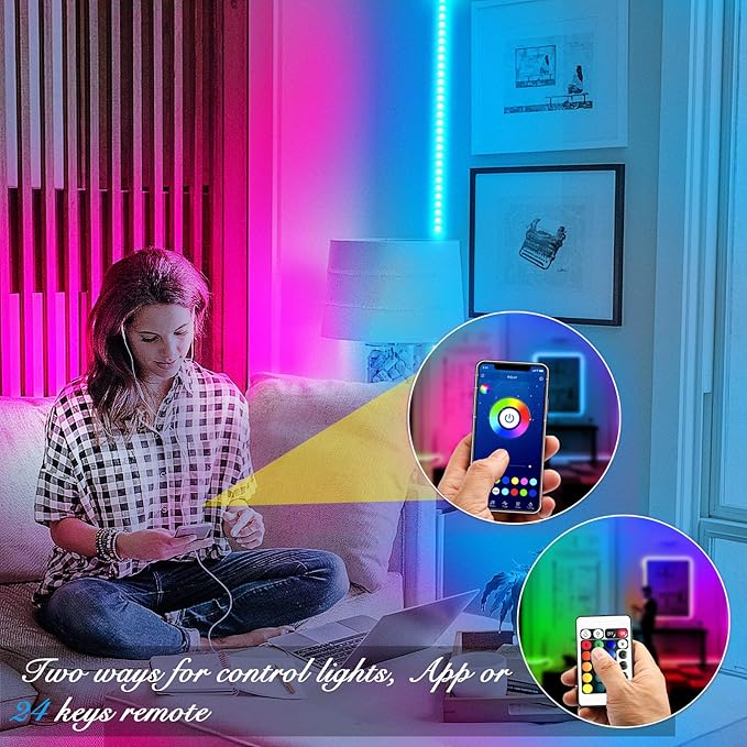 DAYBETTER LED Strip Lights 100ft RGB Lights Strip - Image 3
