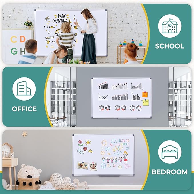 Magnetic Whiteboard -2 Pack 72" x 40" Large Magnetic Dry Erase Board - Image 5