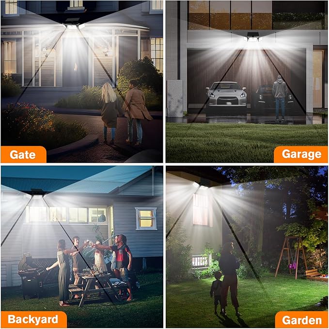 Solar Lights Outdoor, 3 Head Solar Motion Lights Outdoor - Image 7