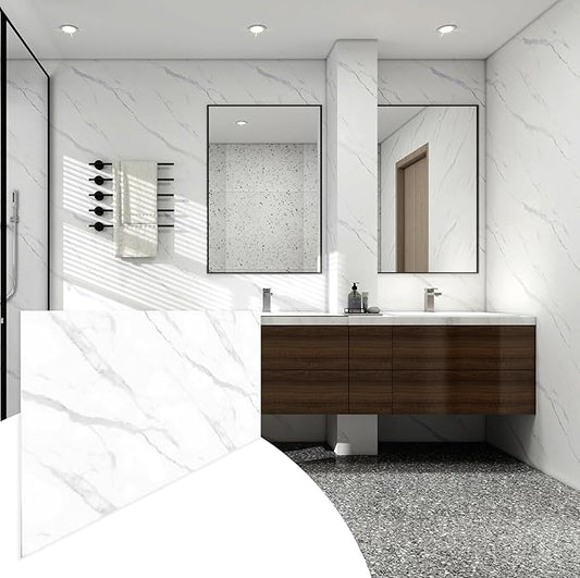 Dundee Deco Faux Marble Wall Panels - 2 ft X 4 ft - Glossy by DundeeDeco