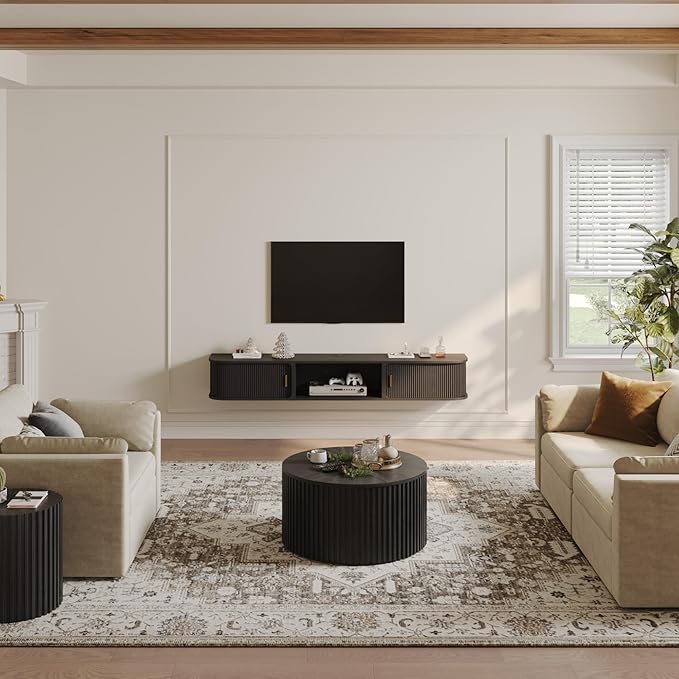 POVISON Mid-Century Modern Floating TV Stand - Image 7