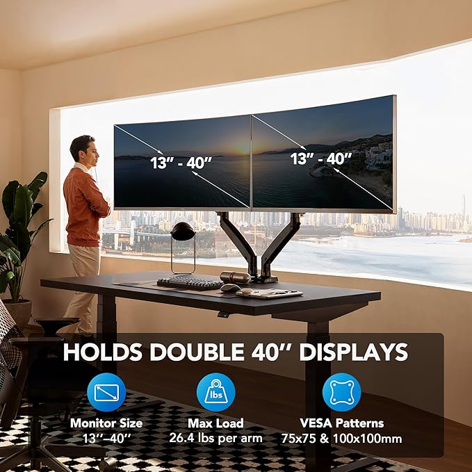 HUANUO NITROGLIDE™ Dual Monitor Stand - Image 2