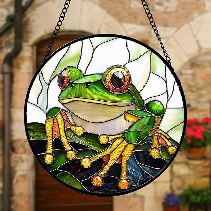 DASTOLL Stained Glass Window Hanging, and Mom 7.8 in - Image 4