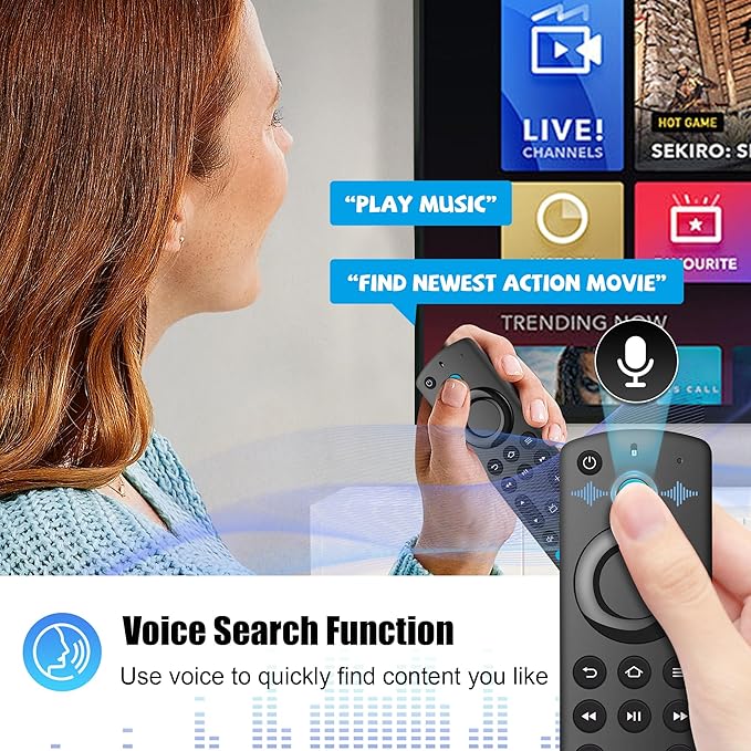 Remote Replacement with Voice Control Compatible with Fire-AMZ-TV Stick - Image 4