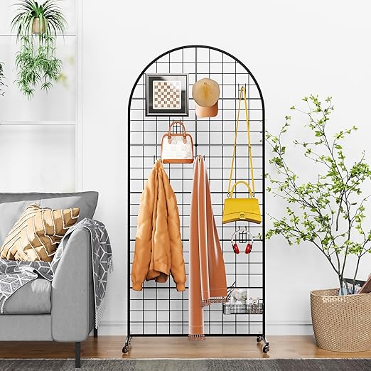 VGMiu Grid Wall Panel 1PCS Display Stand 2.6' x 5.8' FT Black Grid Wall Panels - Image 4
