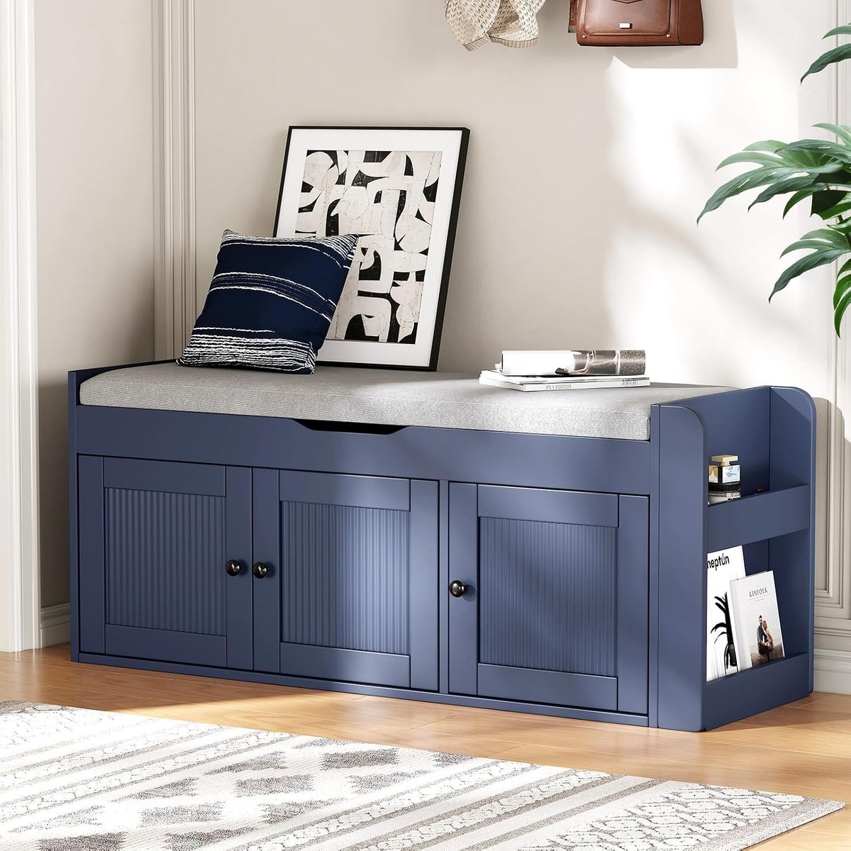 42.6" storage bench - shoe storage bench with, main product view