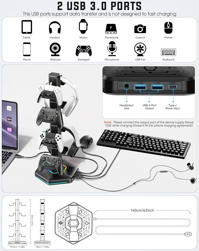 Kytok Headset And Controller RGB Stand - Image 4