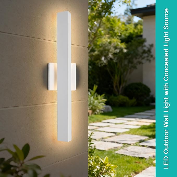 Tarentlight 2 Pack LED Outdoor Wall Lights Dimmable, 20W 3000K, 21.9" Modern - Image 7
