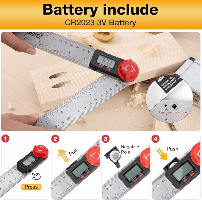 UNIPEC Digital Angle Finder Protractor, Angle Finder Ruler, Stainless steel - Image 6