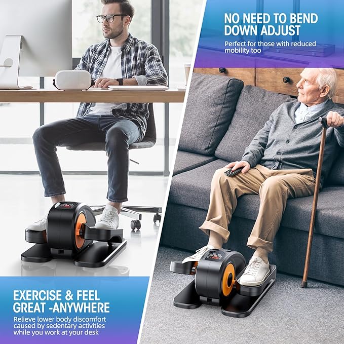 GUGTTR Under Desk Elliptical Machine, Electric Elliptical Leg Exerciser - Image 6