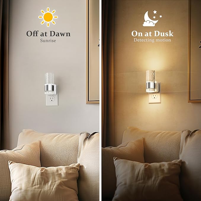 JandCase Night Light, Night Lights Plug into Wall, 2 Pack 3000K Warm White LED - Image 3