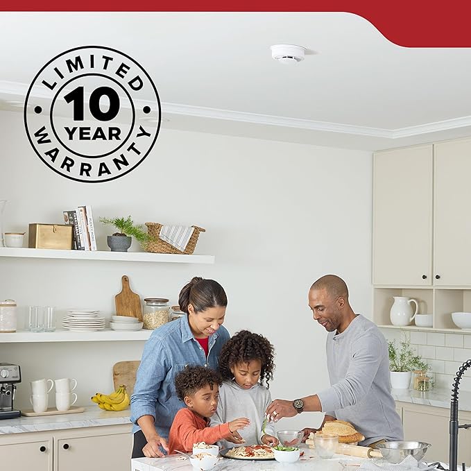 Kidde Smoke Detector for Home, 10-Year Battery Powered, Voice Alerts, LED Light - Image 11