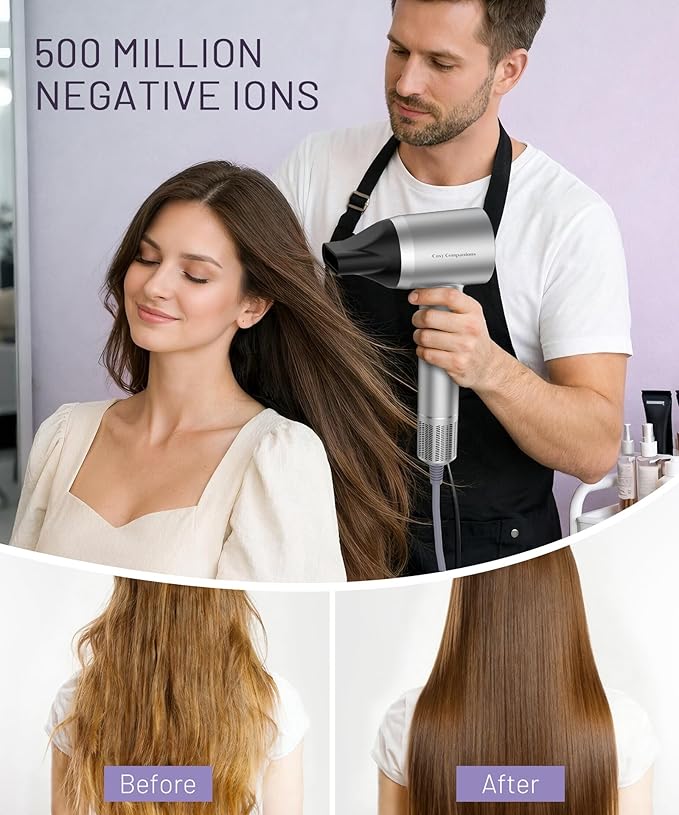 Cosy Companions High-Speed Ionic Hair Dryer, 150000 RPM Brushless Motor - Image 6