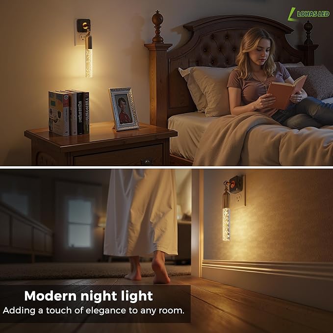 L LOHAS LED Night Lights Plug into Wall, 2 Pack Dimmable Night Light 0-100LM - Image 6