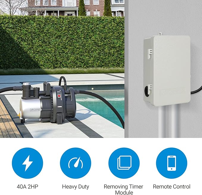 DEWENWILS Pool Timer, WiFi Timer Switch, Heavy Duty 40A 120-277 VAC 2HP - Image 2