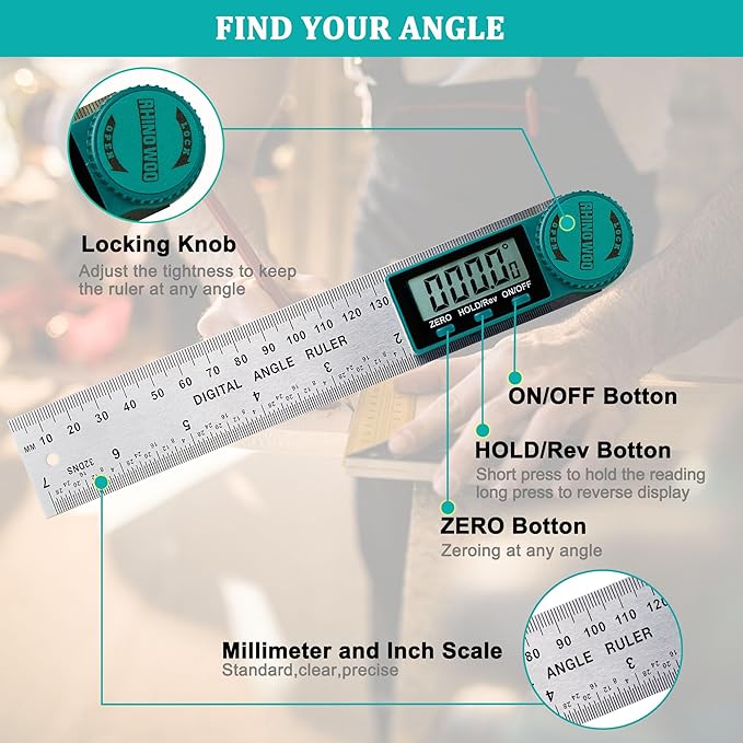 Digital Angle Finder Protractor, Angle Finder Ruler - Image 3