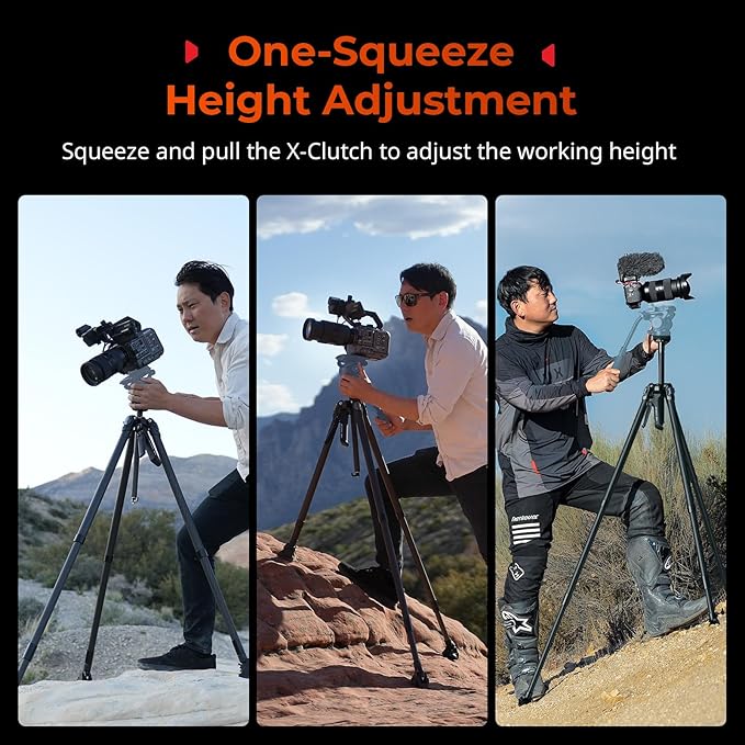 SmallRig x Potato Jet Tribex Hydraulic Carbon II Tripod Fast Extend Camera - Image 8