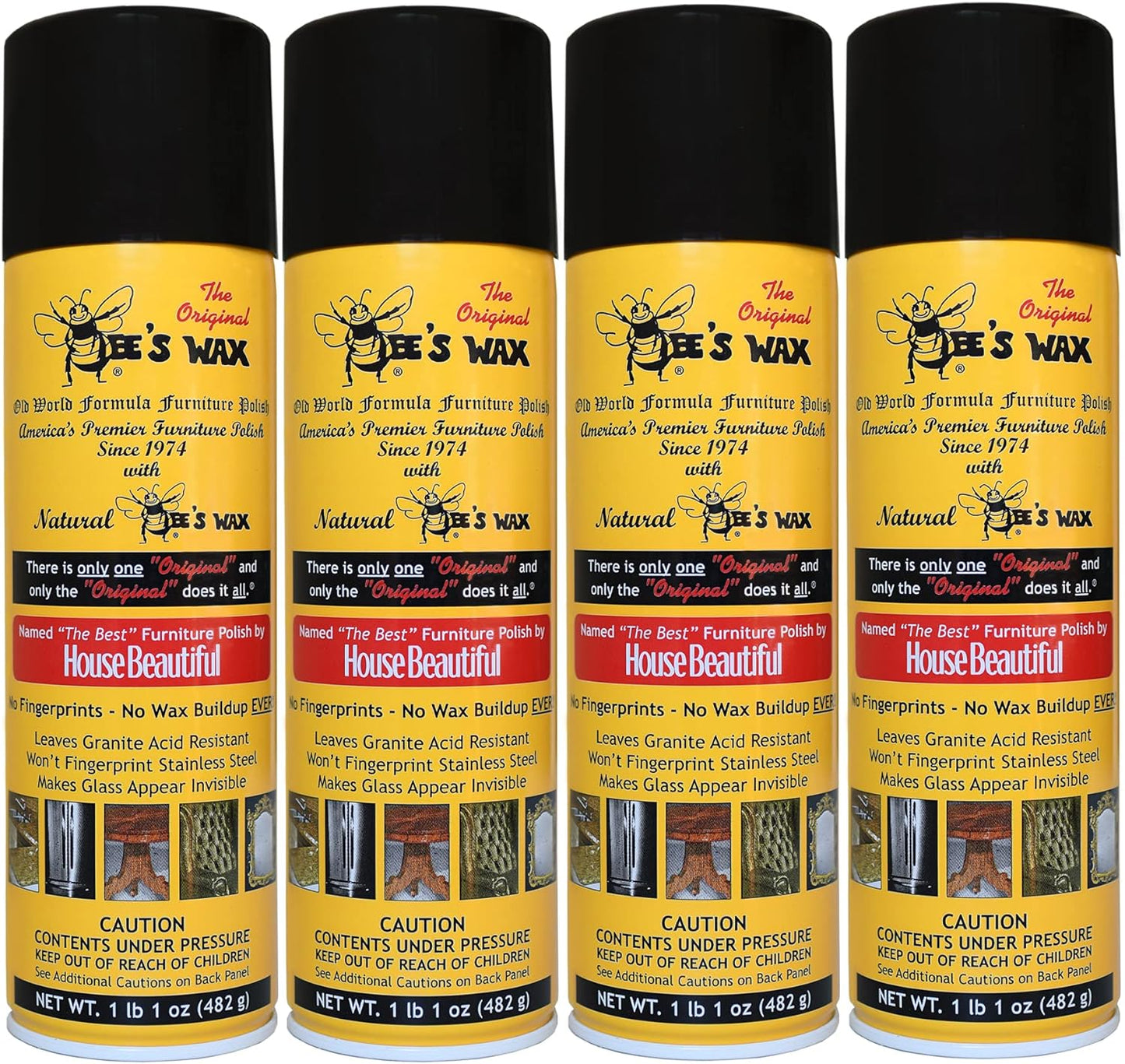 The Original BEE'S WAX Old World Formula Furniture Polish - 4 Pack
