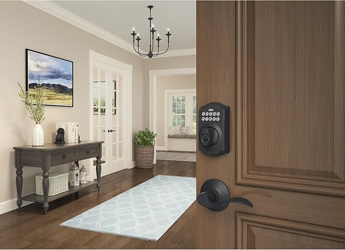 SCHLAGE BE365 CAM 622 Keypad Electronic Deadbolt, Matte Black - Image 6