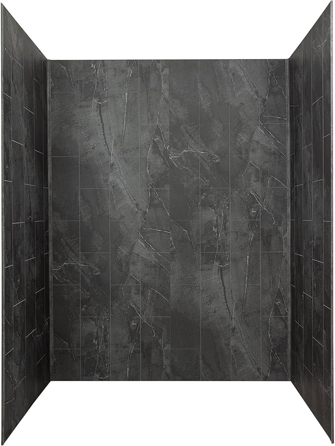 Palisade 78in x 60in x 30in Waterproof Vinyl Shower Surround Kit by PalisadeWallTilesandPlanks