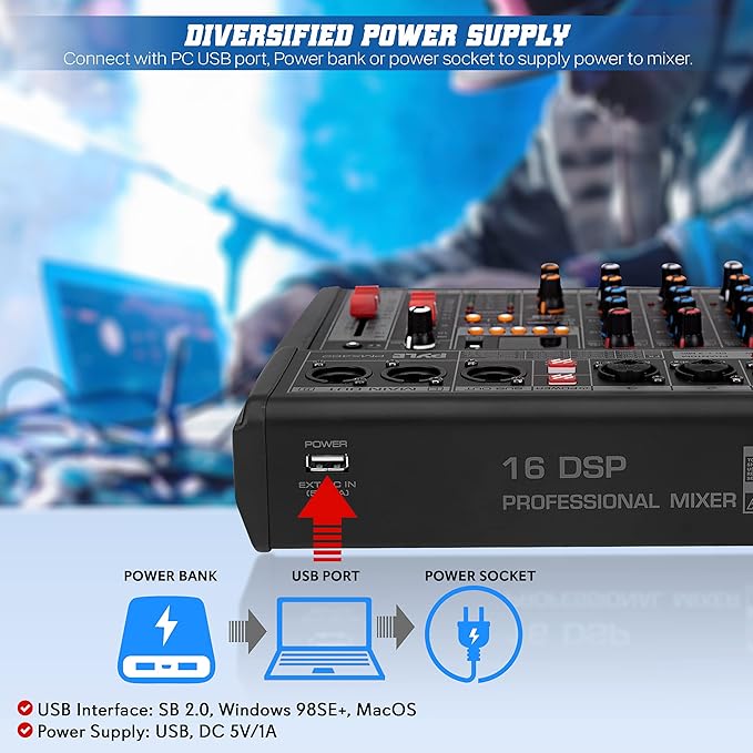 Pyle Professional DJ Audio Mixer - Image 3