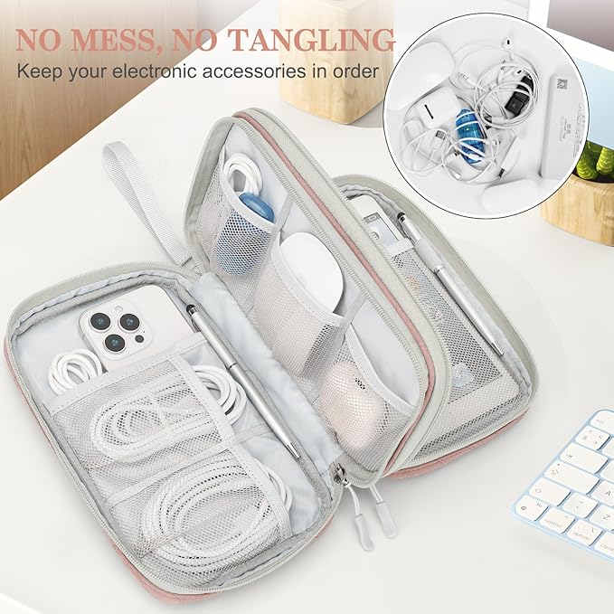 FYY Electronic Organizer, Large Travel Cable Organizer Bag Pouch Electronic - Image 5