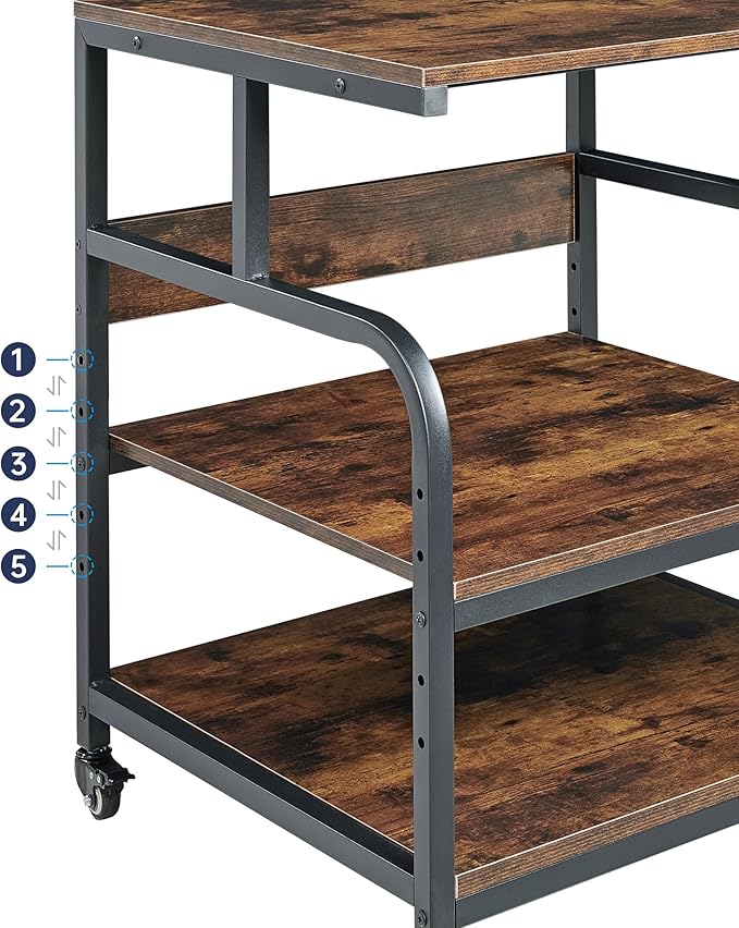 Fannova 23.6" Deep Extra Large Printer Stand, 3 Tier Printer Table - Image 4