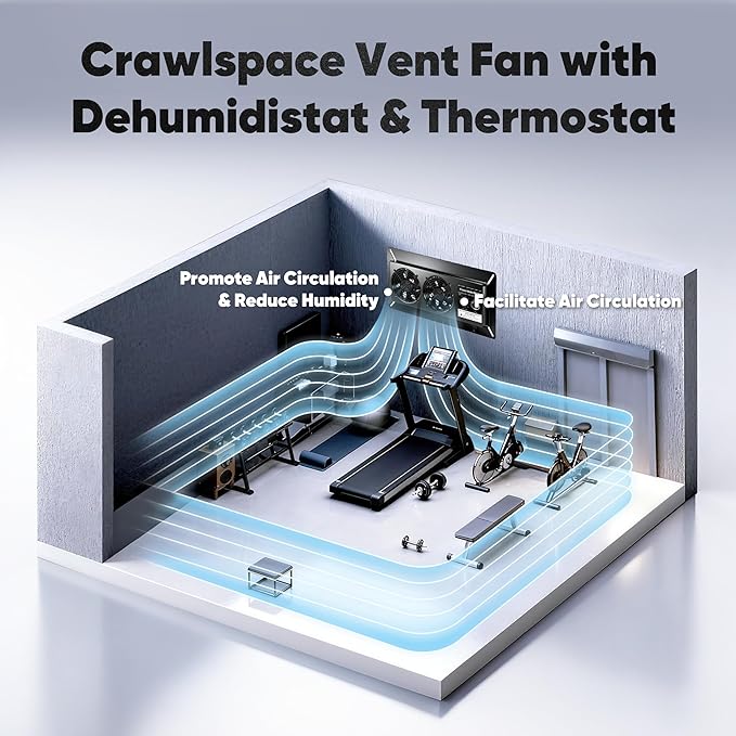 WARMOASIS 220 CFM Crawl Space Vent Fan - Image 2