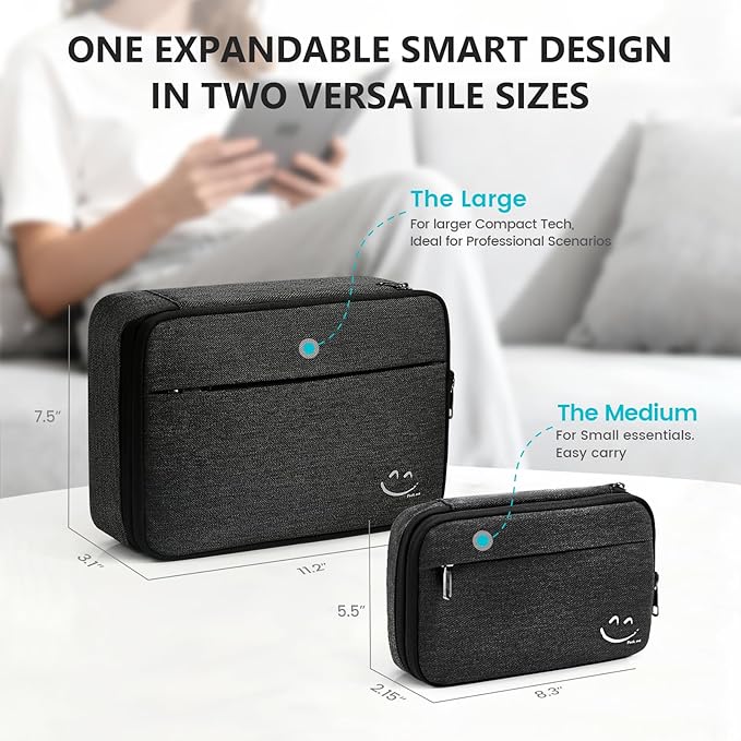 Travelkin Large Cord Organizer Travel, Electronic Organizer Travel Case - Image 2