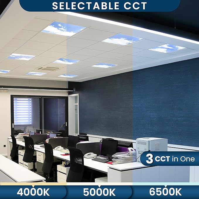 4 Pack 2x4 LED Flat Panel Light Drop Ceiling Fixture - Image 5