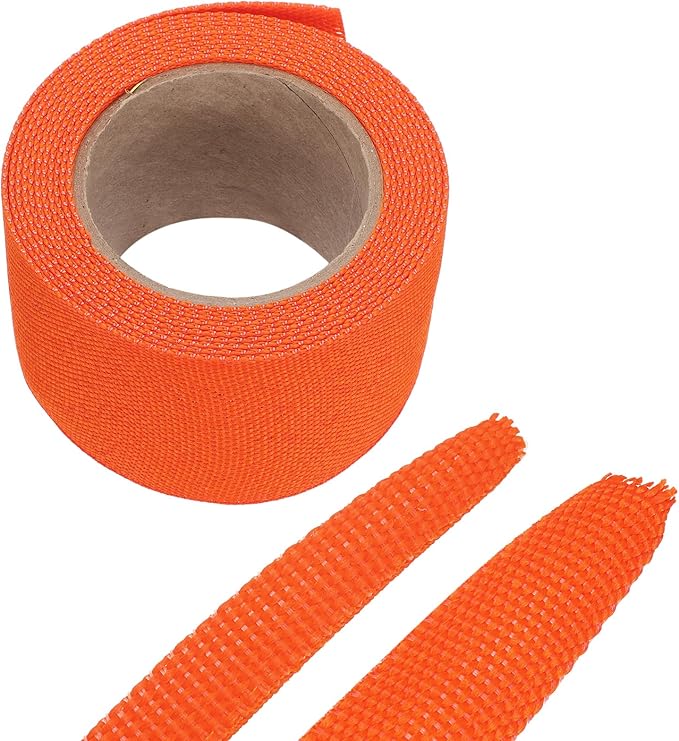 MECCANIXITY Braided Cable Sleeves Heat Shrinkable Fabric Sleeving, 1 3/8" 10ft by MECCANIXITY